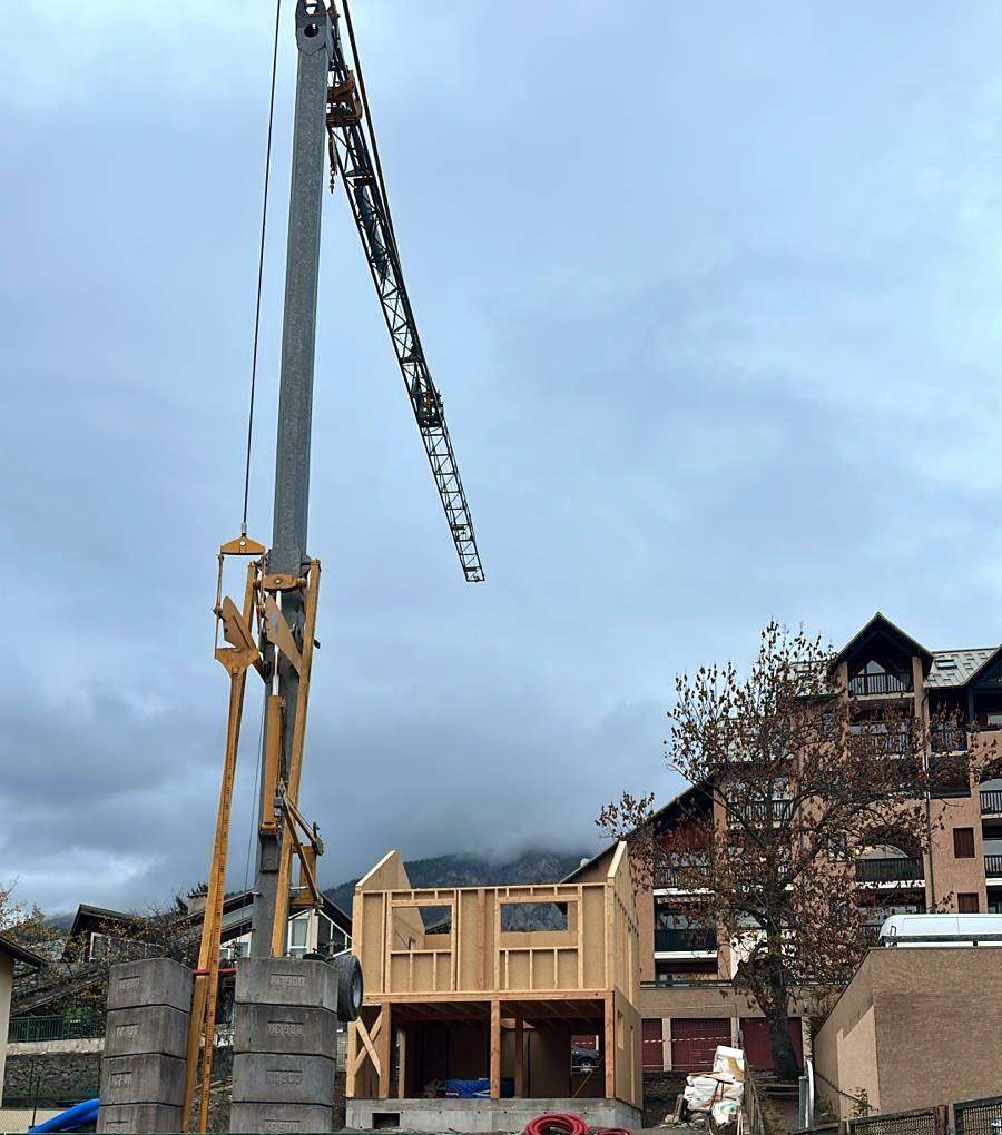 Maisons à ossature bois en construction, Briançon